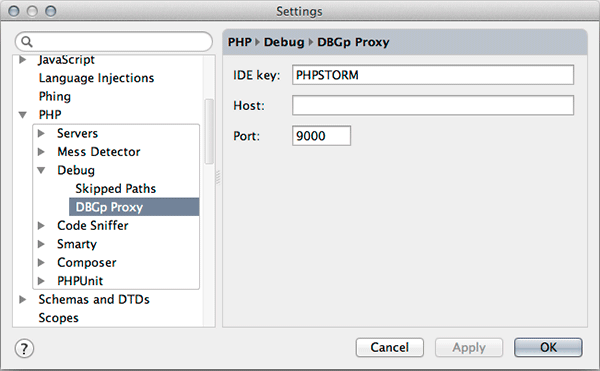 phpstorm-debug-settings