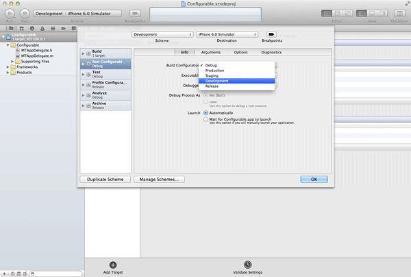 iOS Quick Tip: Managing Configurations With Ease - Creating a Custom Xcode Scheme 
