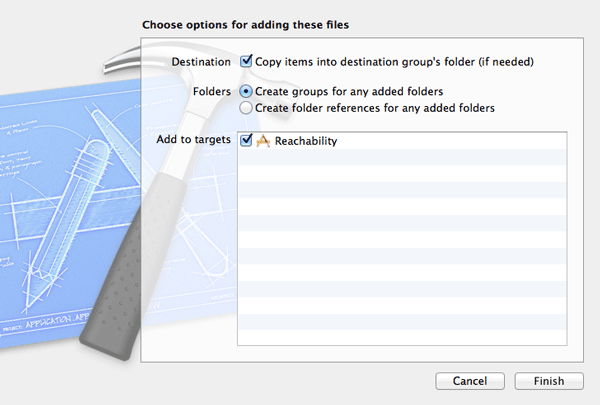 iOS Quick Tip: Detecting Network Changes with Reachability - Make Sure to Copy the Class Files into Your Project 