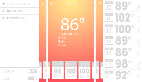 Create a Weather App with Forecast – User Interface - Chris Carey's Design 