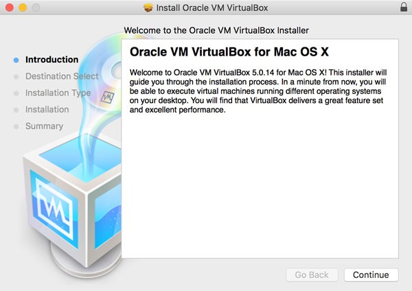 VirtualBox Installation On OS X