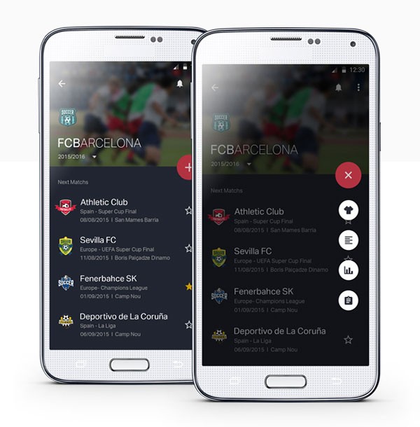 Football App with Material Design