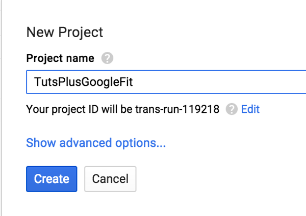 New Project Naming Field on the Google Cloud Platform