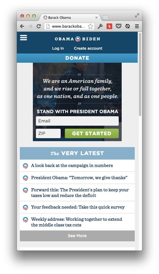 Responsive Obama Website