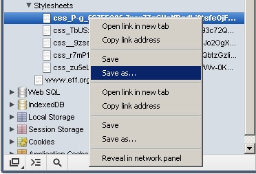 the context menu shown for assets