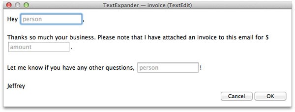 Invoice Snippet