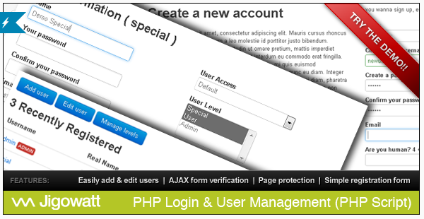 PHP Login  User Management