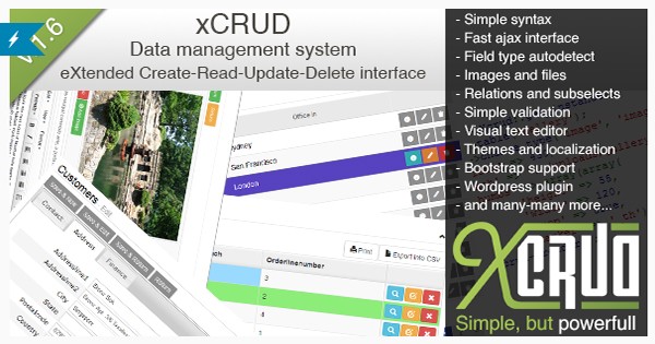 xCRUD - Data Management System PHP CRUD