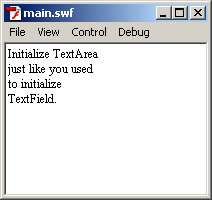simple initialization of TextArea