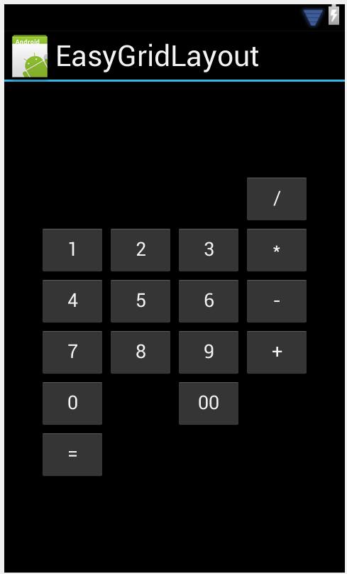 Keypad in a grid with cells sized and placed correctly, but content of cells is not correct