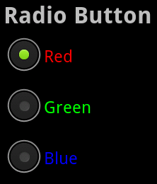 A Vertical RadioGroup Control with Three RadioButton Controls