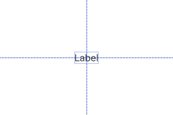 Snapping a Label Into the Center