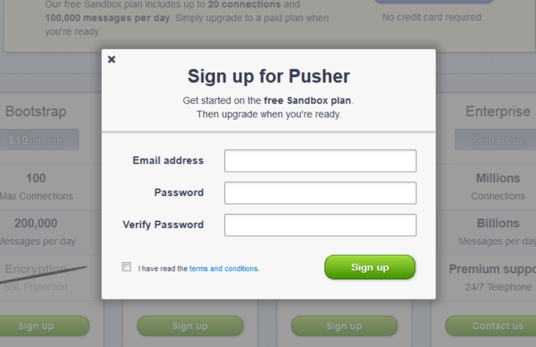 Pusher Registration