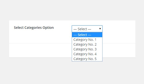 Adding Select-Categories Type Options in Titan