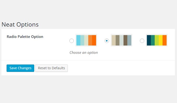 Selecting a color palette