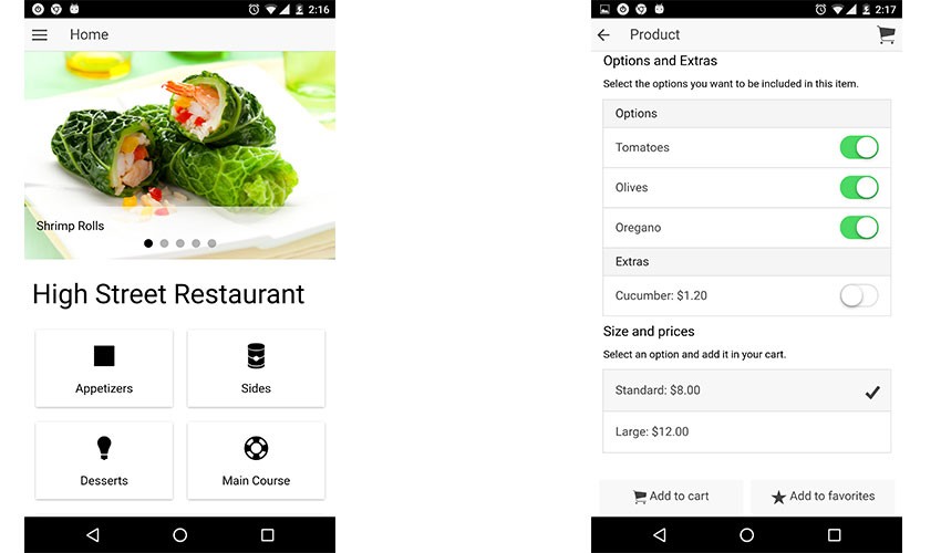 Restaurant Ionic App template
