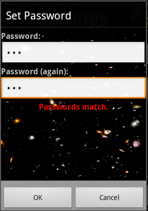 A custom password Dialog