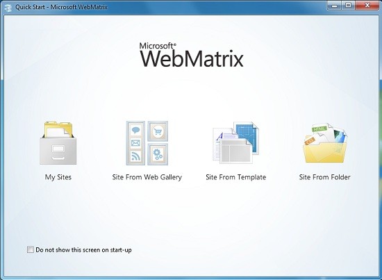 Start WebMatrix