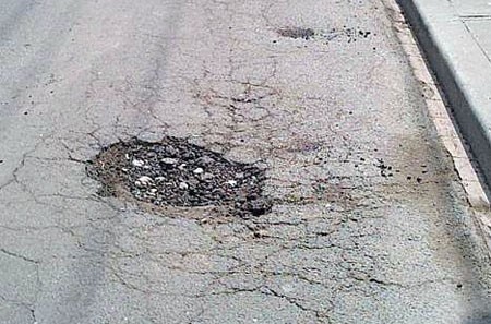 Watch out for potholes!