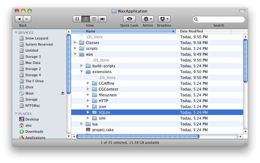 Your project folder should look like this