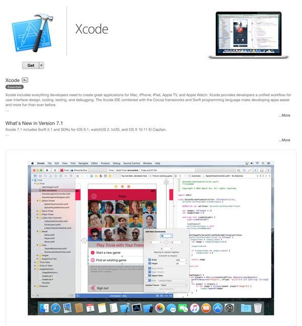 Download Xcode Through the App Store