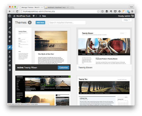 Installed WordPress Themes