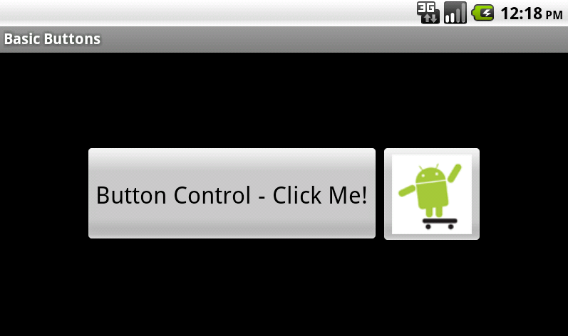 Android screen with two types of button controls