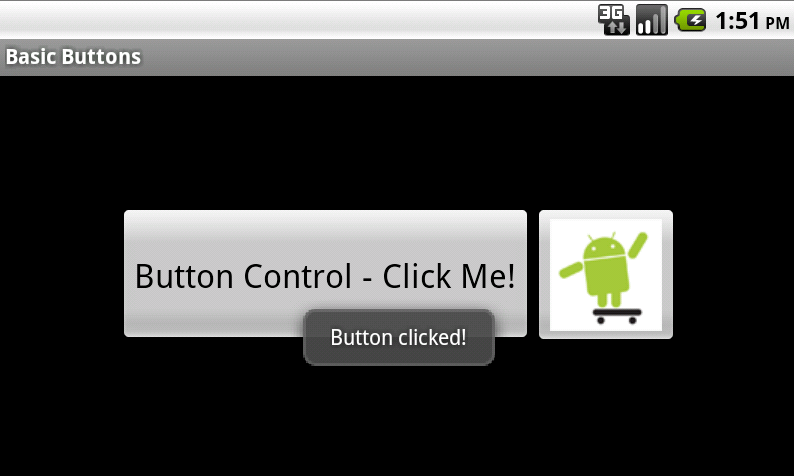 Handling a Button control click with a Toast