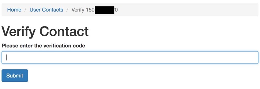 How to Verify a Phone Number via SMS - Verify Contact Form requesting code