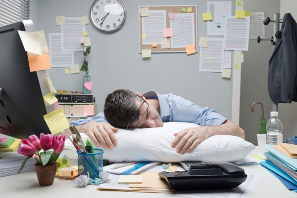 Sleeping at the office isnt healthy in the long run
