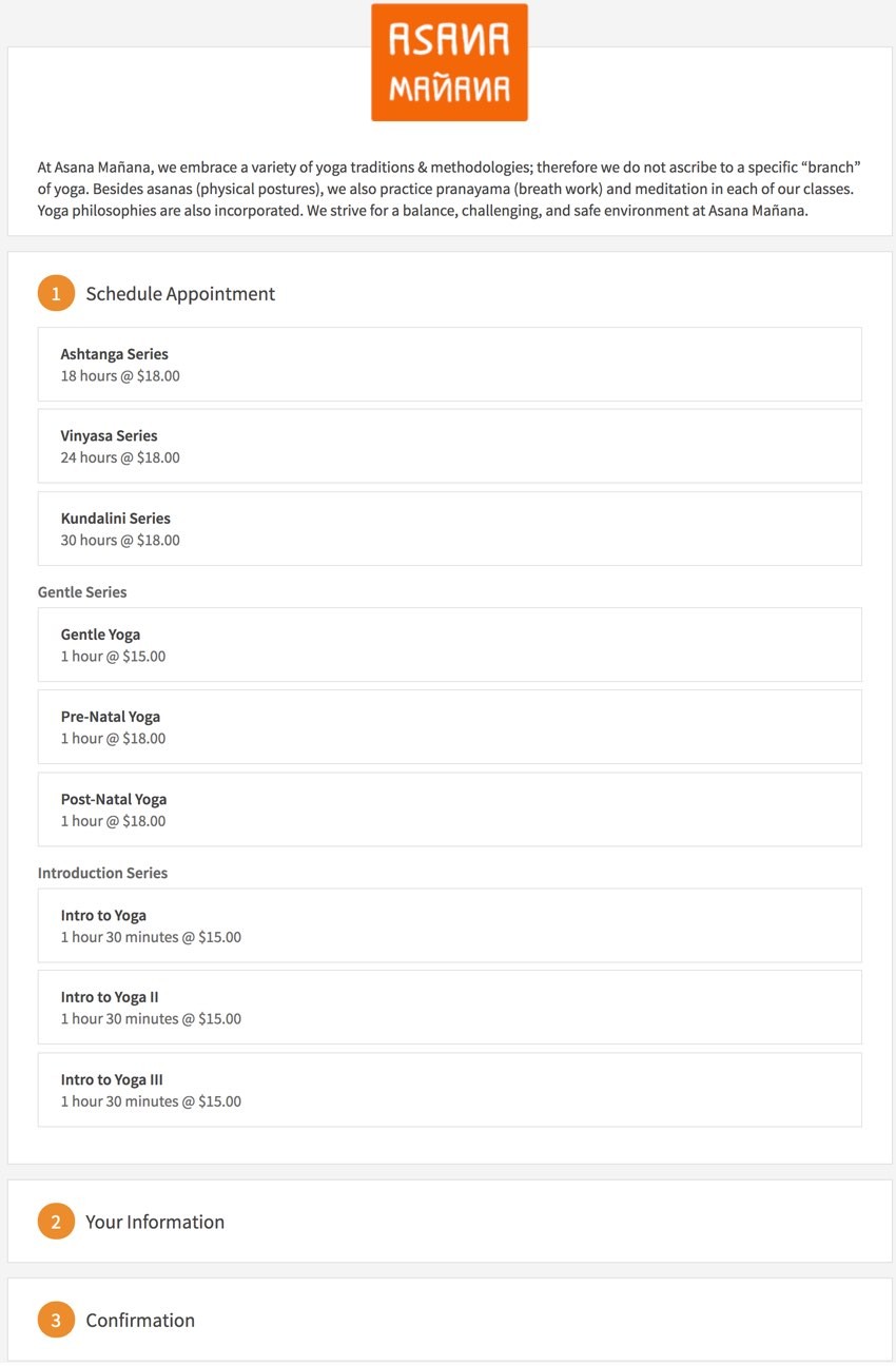 Acuity Scheduling Developer Platform - Consumer Facing Scheduler