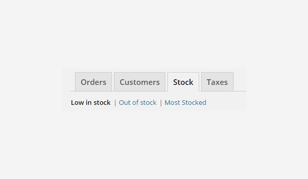 Stock reports in WooCommerce