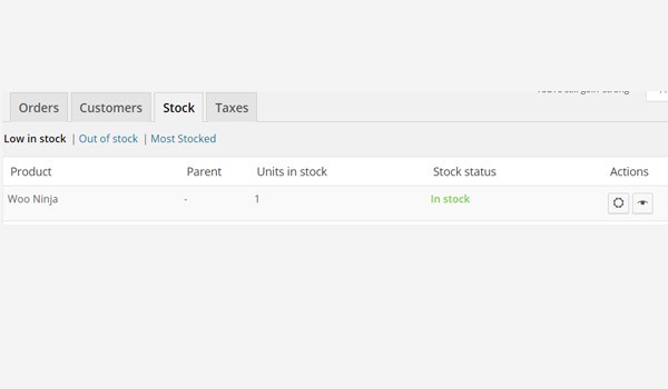 Stock reports in WooCommerce