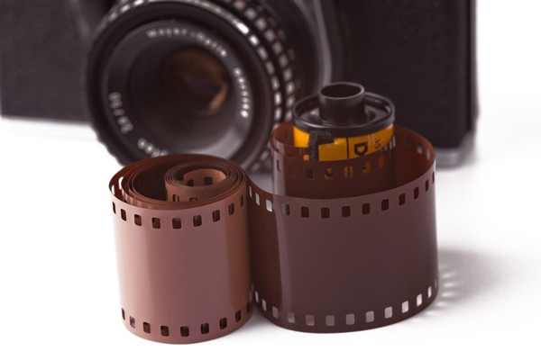 Photographers used to use film to make photos