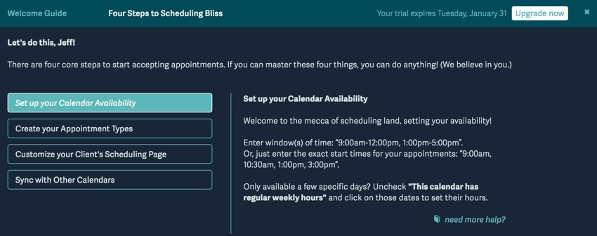 Acuity Scheduling Developers - Set up your Calendar Availability