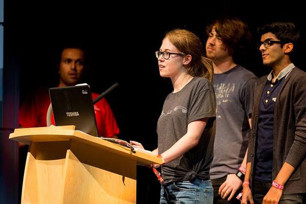 Young Rewired States Festival of Code - young woman on stage