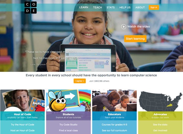 Hour of Code website