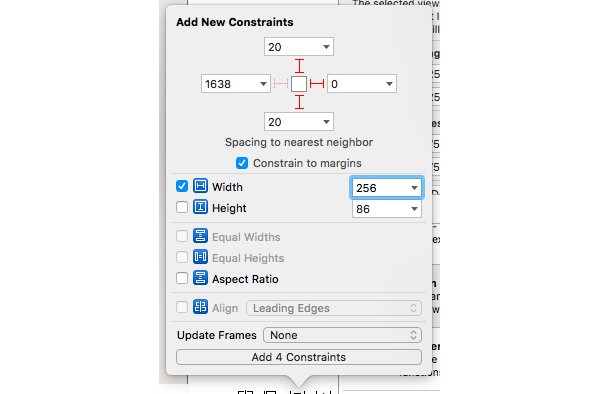 Button constraints