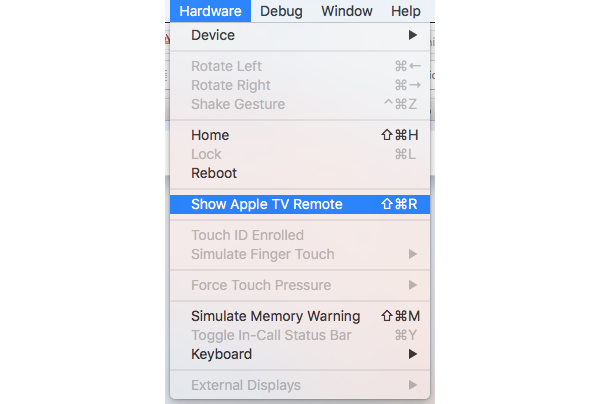 Show Apple TV Remote