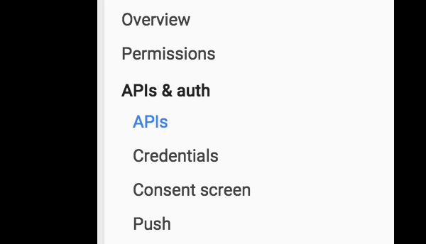 APIs  Auth location in nav