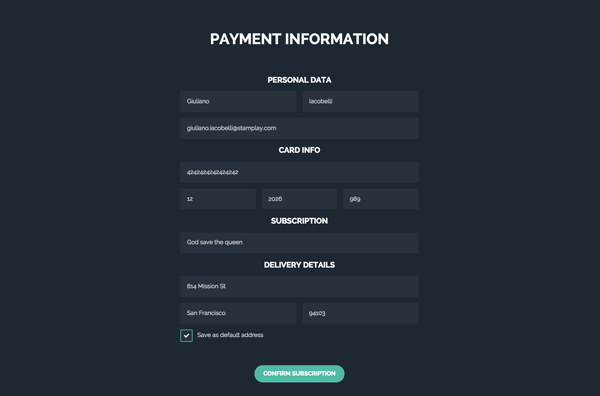 Payment Information