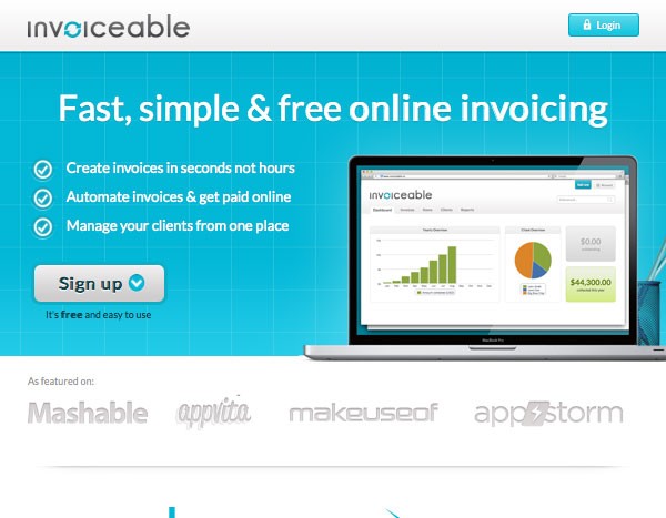 Invoiceable website