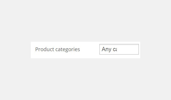 Product categories option