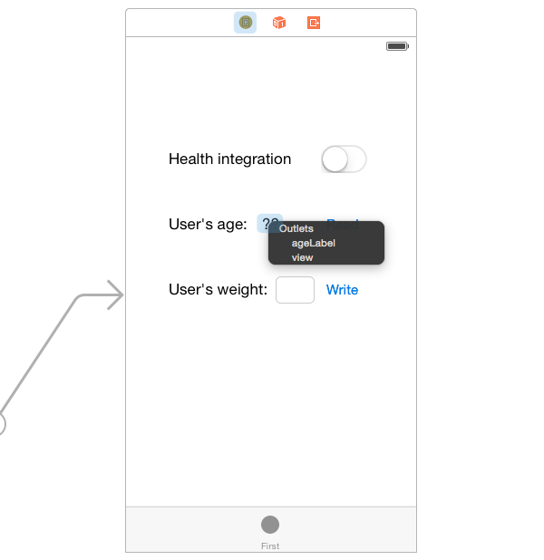 User interface - connecting outlets 2