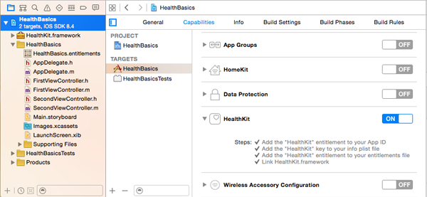 Enabling HealthKit