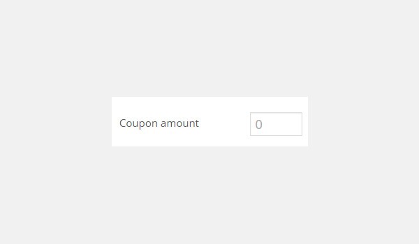 Coupon amount field