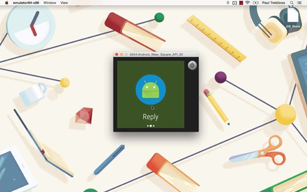 Another screenshot from Android Wear app development course