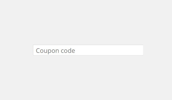 Coupon code field