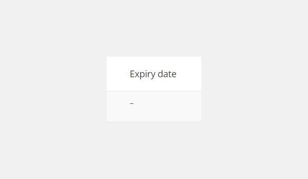 Expiry date column