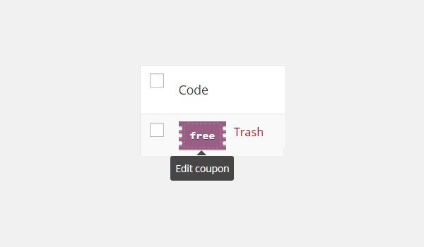 Edit coupon